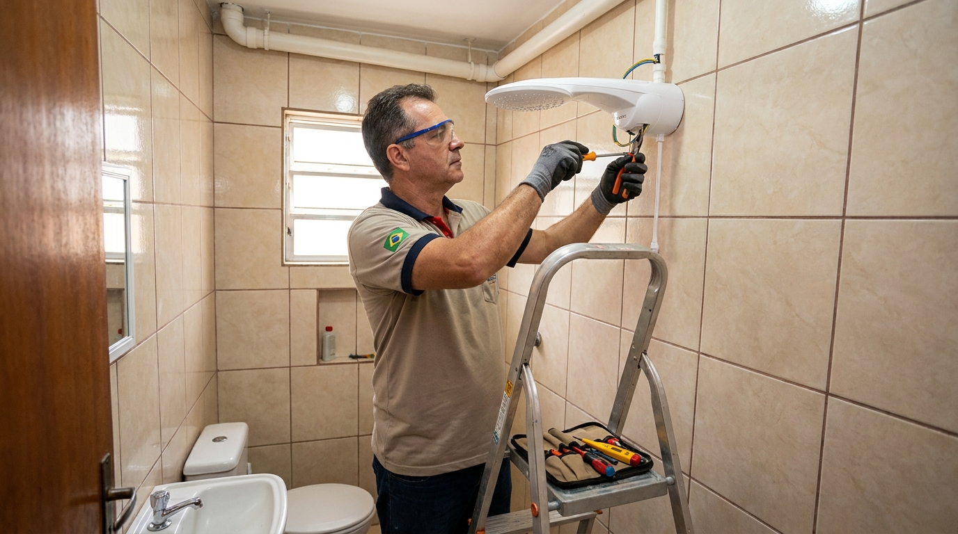 Instalação com pressurizador em Salvador-BA